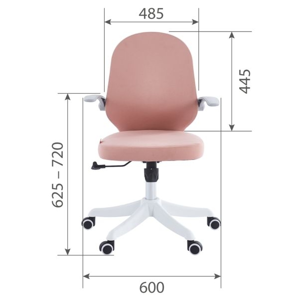 Детское компьютерное кресло CHAIRMAN CH107 ткань розовый