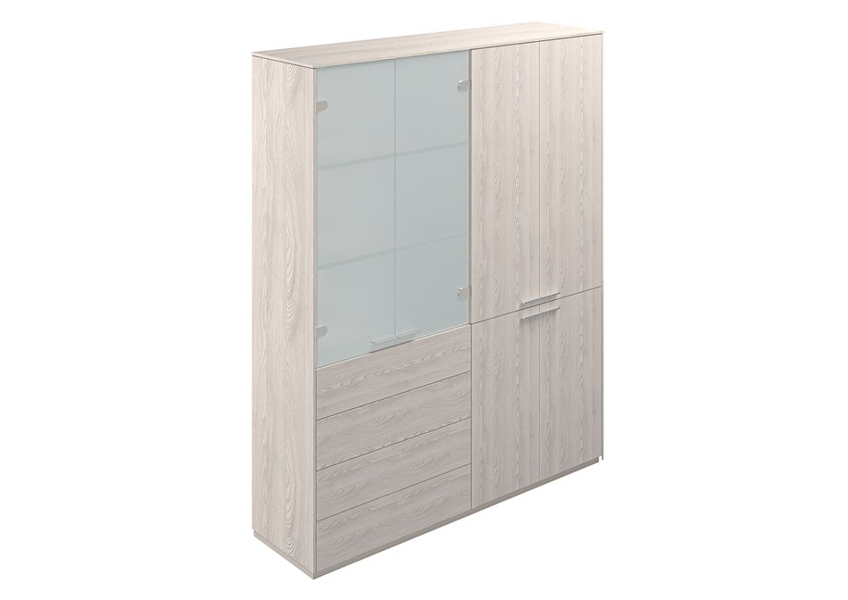 Шкаф высокий двойной Atlas NZ-0301+NZ-0312.YN.YN Ясень Наварра