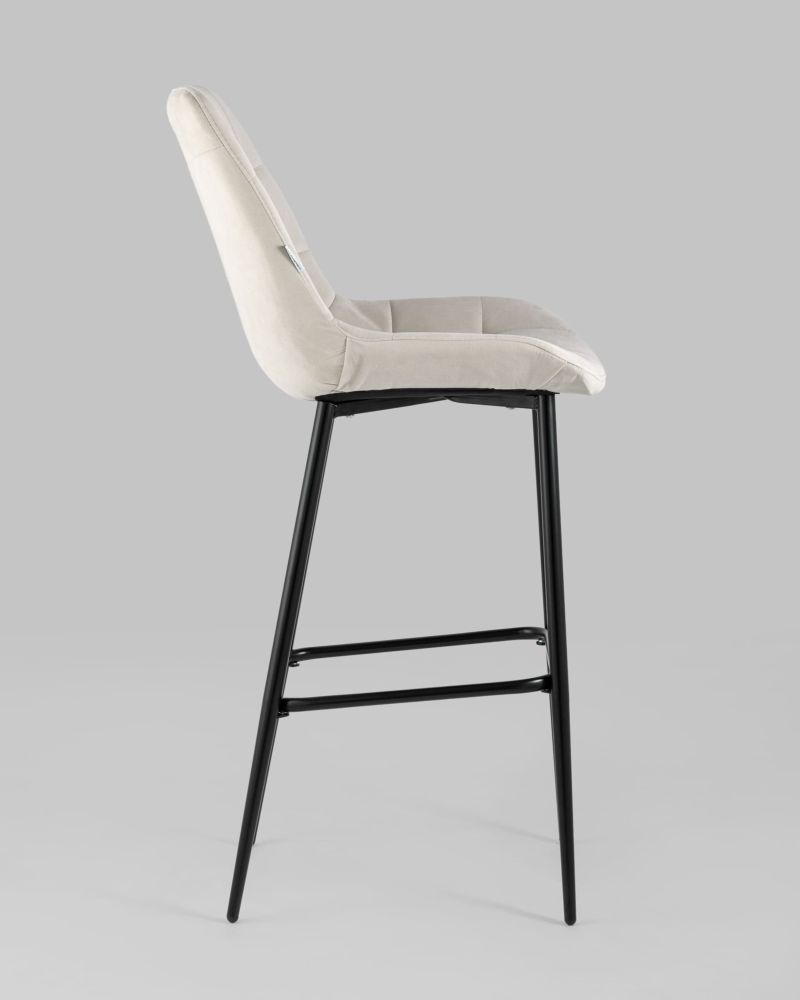 Стул барный Флекс обивка велюр Бежевый