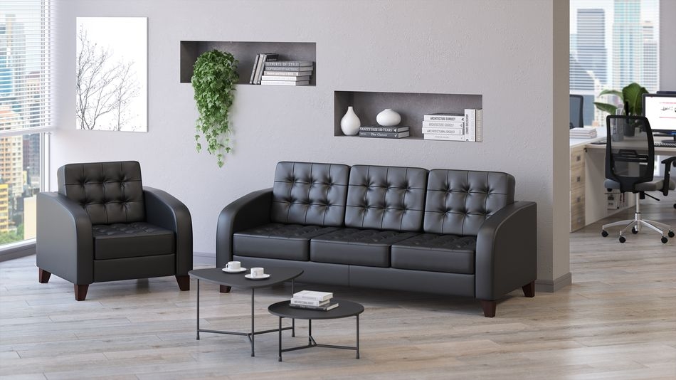Диван трехместный BASEL BSL32130001 Черный