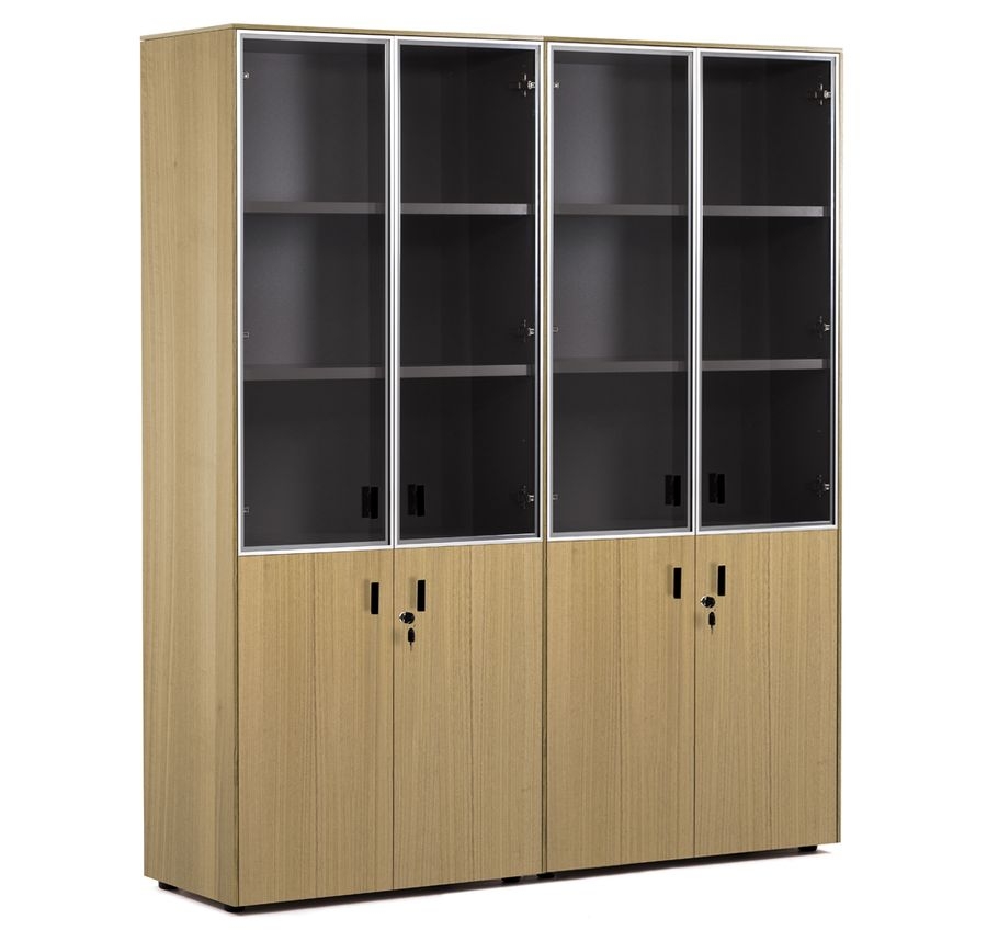 Шкаф комбинированный двойной H.197 ENZO 109 728 ECL-L 01 Светлый эвкалипт Черный