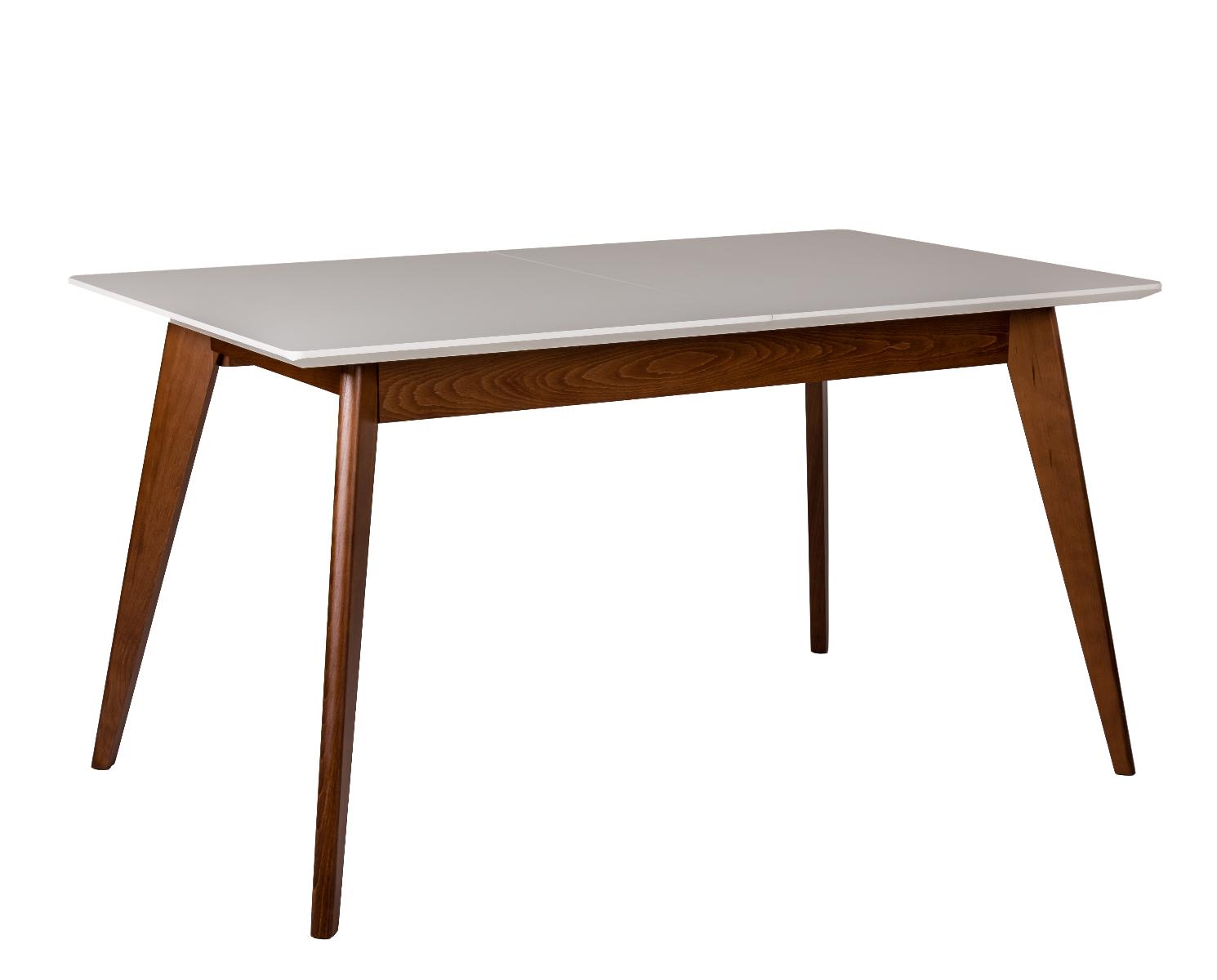 Стол раскладной Лунд 140-180 ОРЕХ-Белый