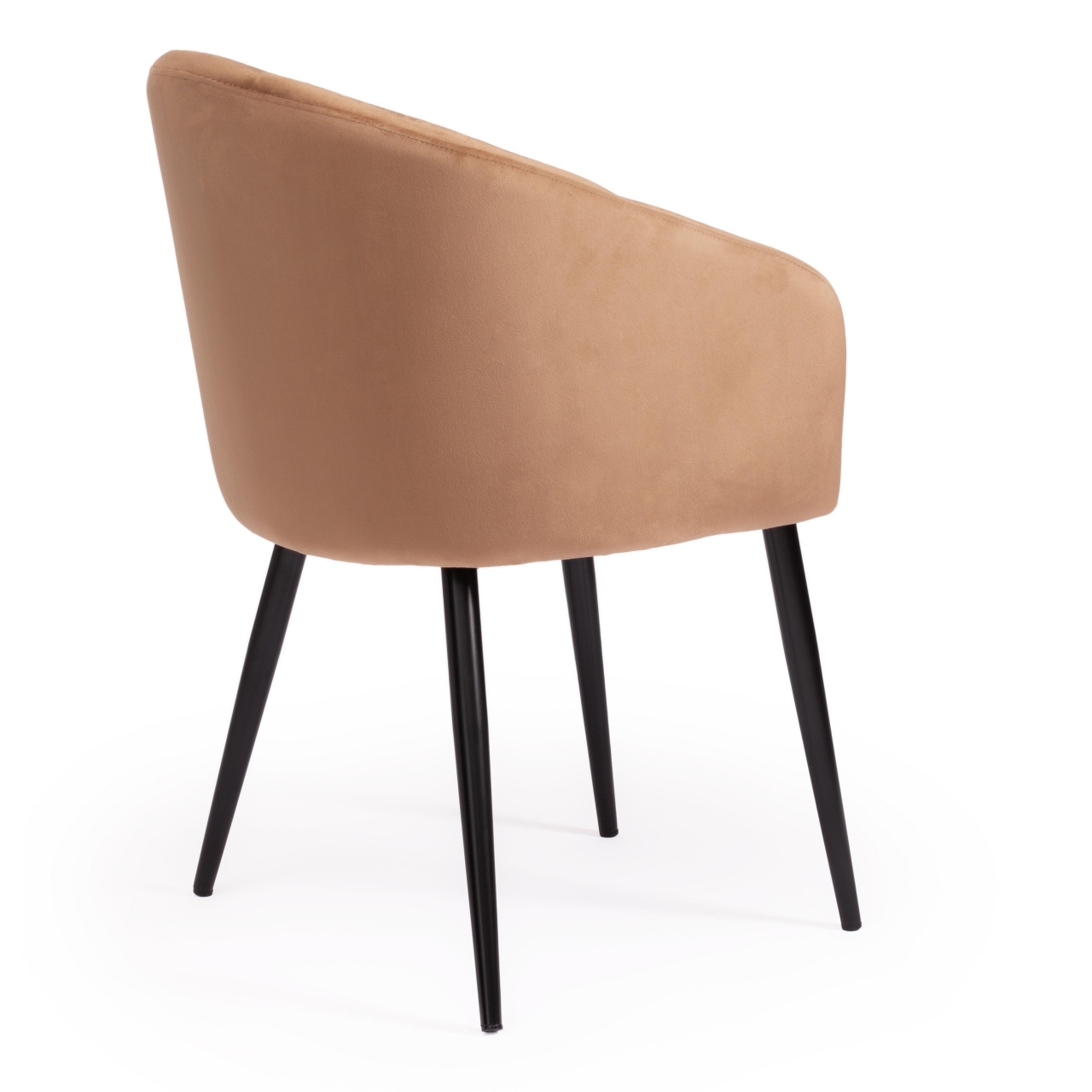 Кресло LA FONTAIN (mod. 004) вельвет/металл, 60 х 57 х 84 см , коричневый (HLR11)/черный