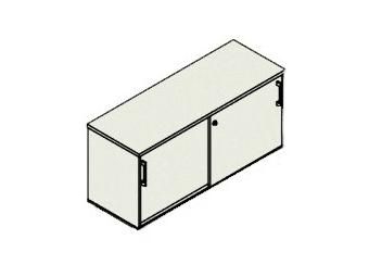 Шкаф-купе 143 низкий с замком и топом Reception Steel 11320 Дуб светлый