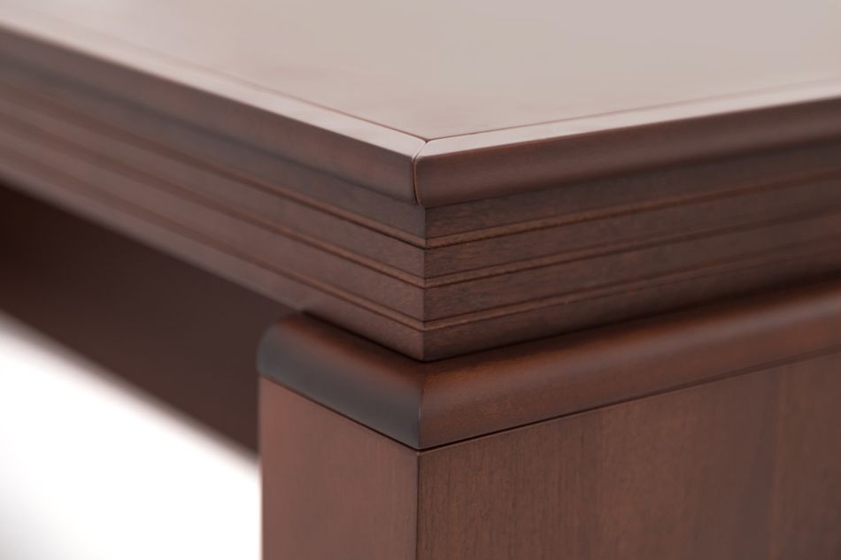 Стол письменный закругленный LAGO 105 104 WALM/SC BLACK Итальянский орех Черный