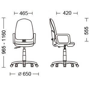 Стул для персонала COMFORT GTP (C-14) RU