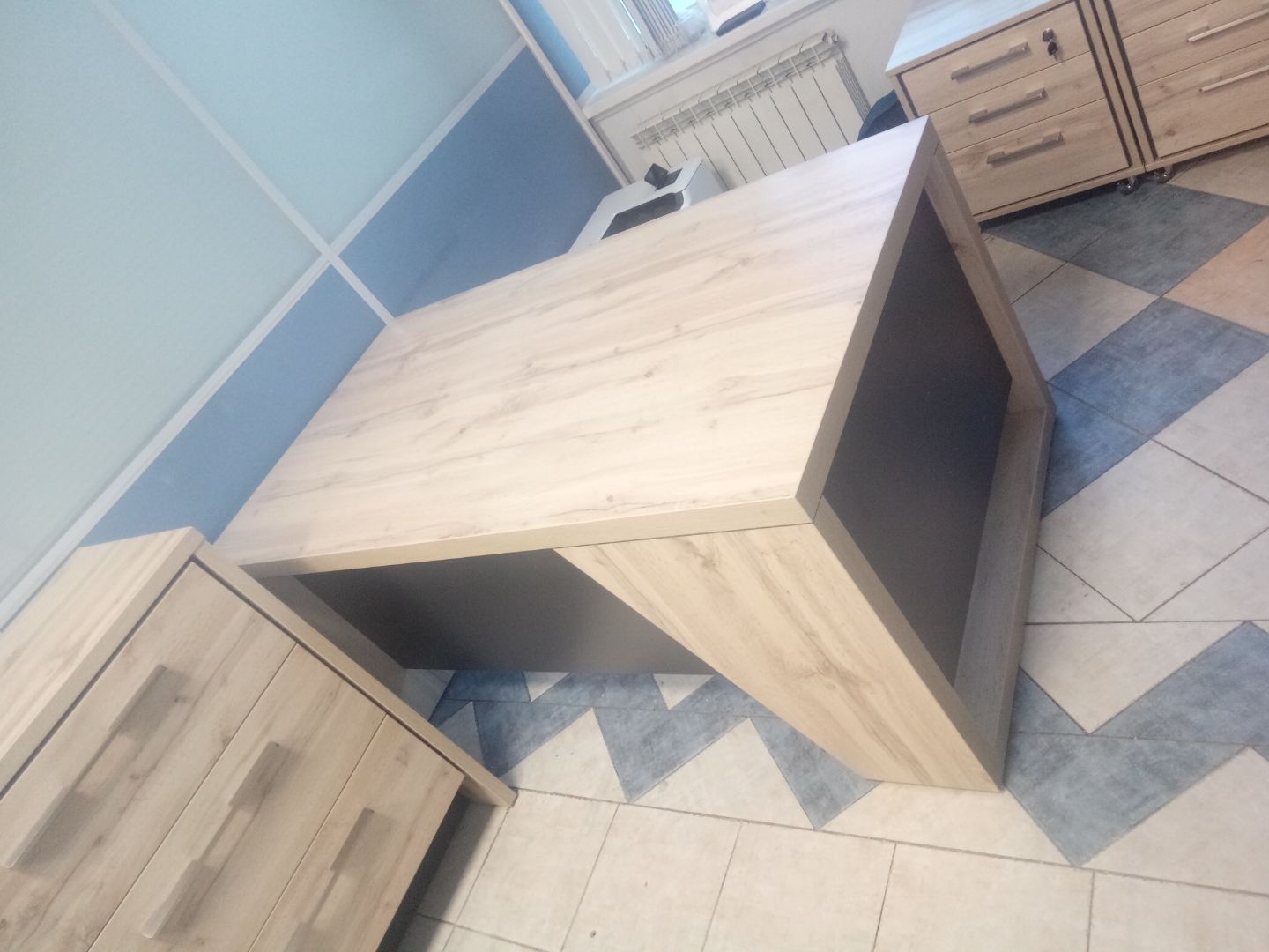 Стол руководителя прямой Торстон Т-116ПР Дуб Вотан Антрацит