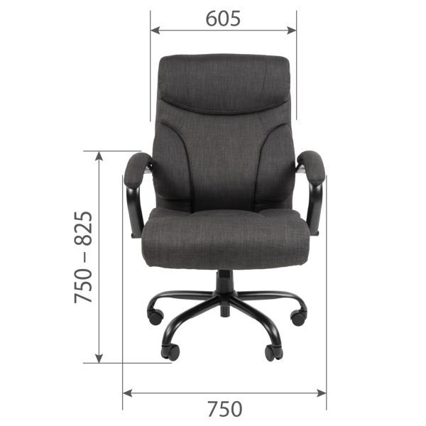 Кресло руководителя CHAIRMAN CH401 Темно-серая