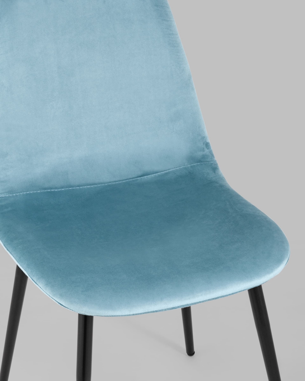 Стул Норман велюр Пыльно-голубой