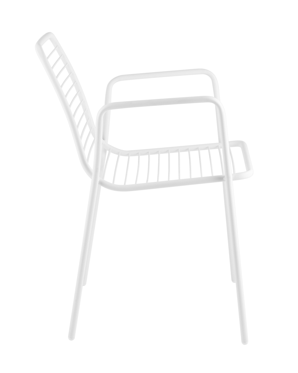 Стул Дели с подлокотниками металл Белый