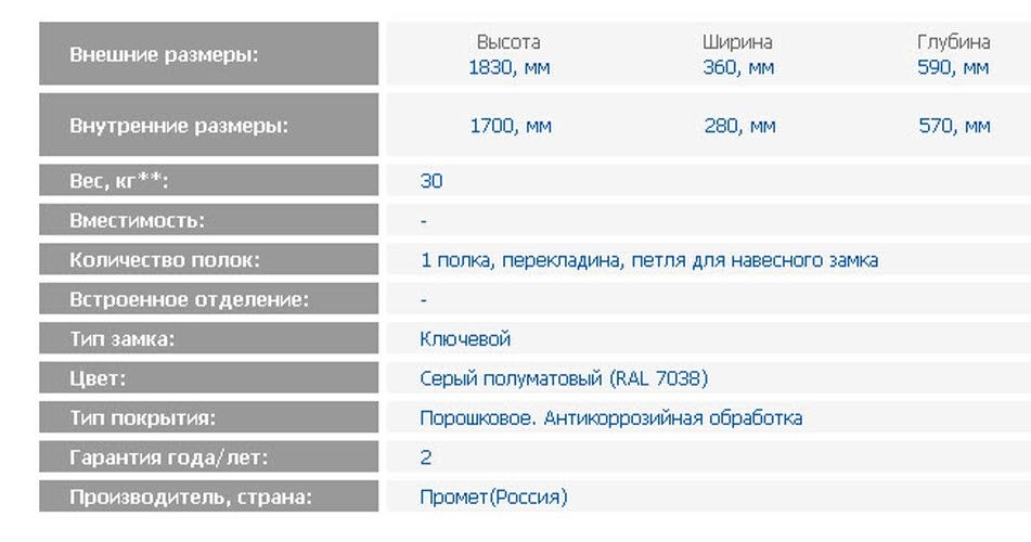 Шкаф металлический AL Шкаф AL-01