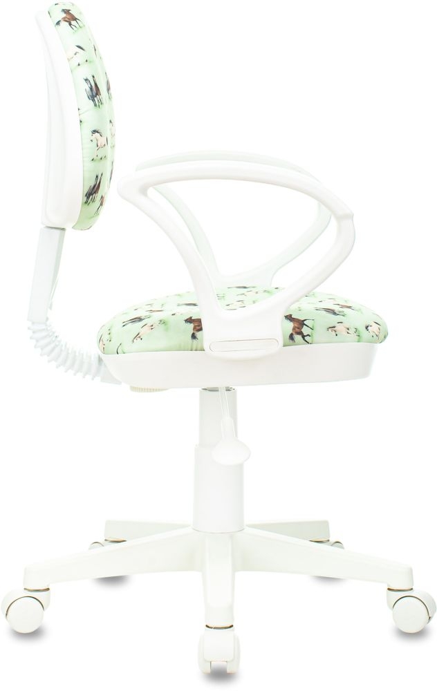 Кресло детское Бюрократ KD-3/WH/ARM/HORSE-GN