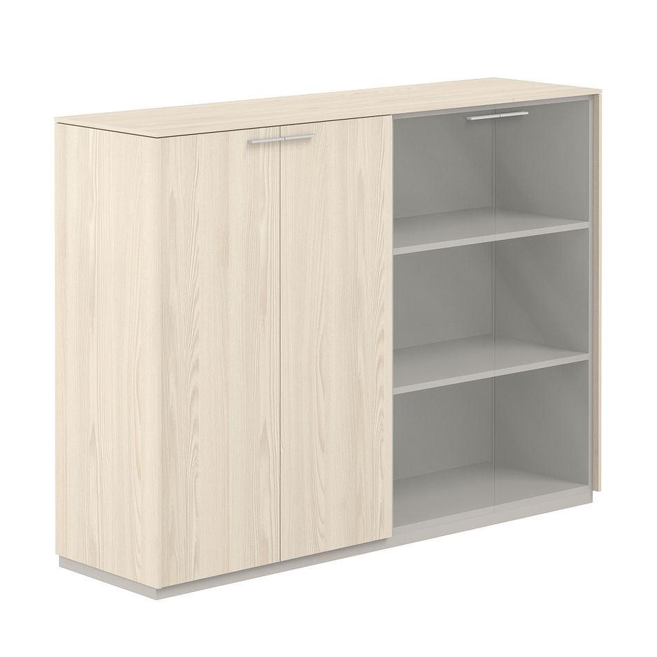 Шкаф средний двойной Atlas NZ-0305+NZ-0325.YN.YN.GL Ясень Наварра