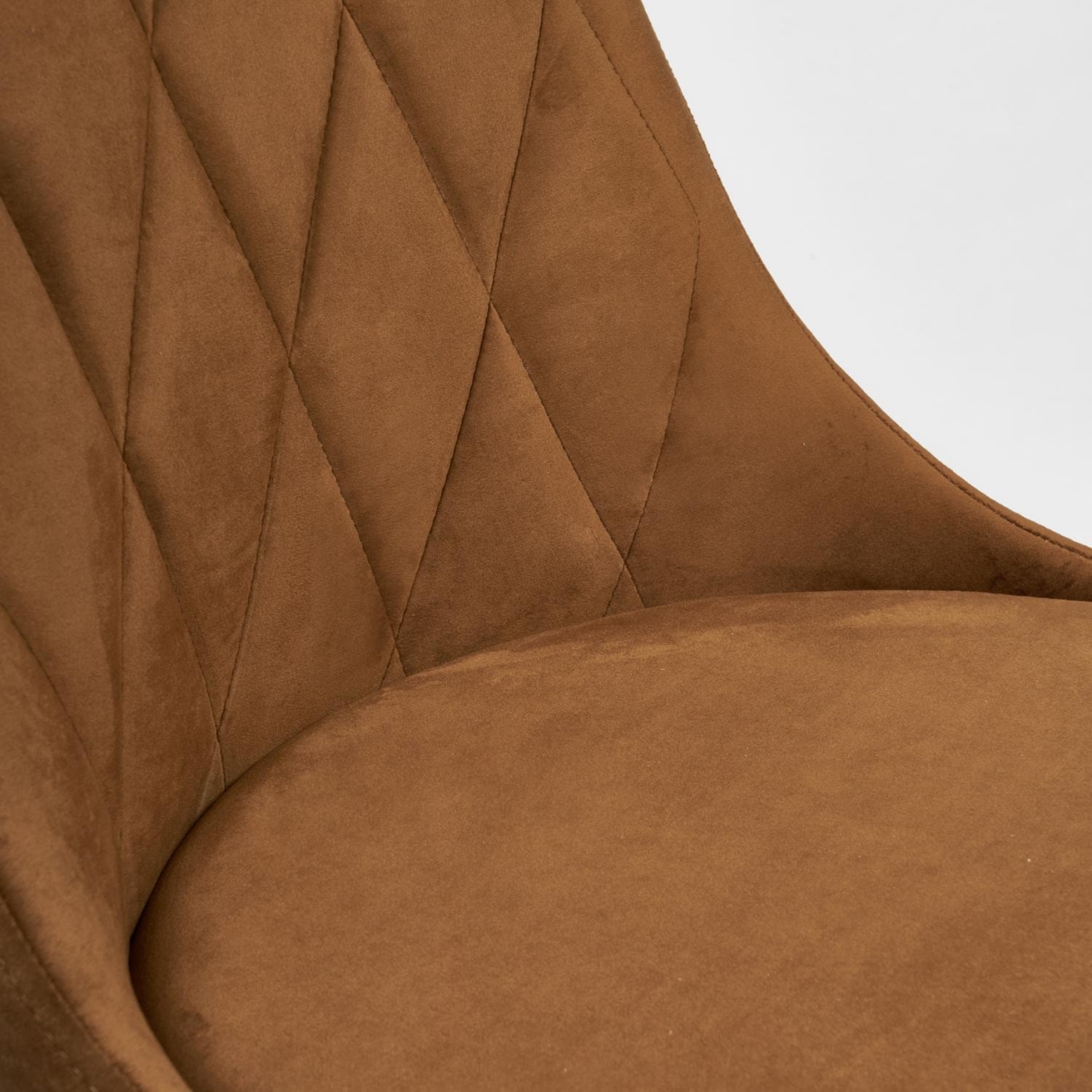 Стул LAVANDA (mod.712) ткань/металл, 55х55х92 см, высота до сиденья 50 см, коричневый barkhat 11/черный