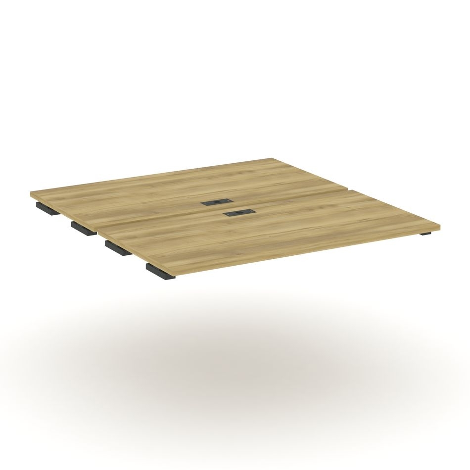 Двойной стол-приставка к двум опорным тумбам/шкафам CONCEPT CN.DSPR-008 Дуб Винченцо Антрацит