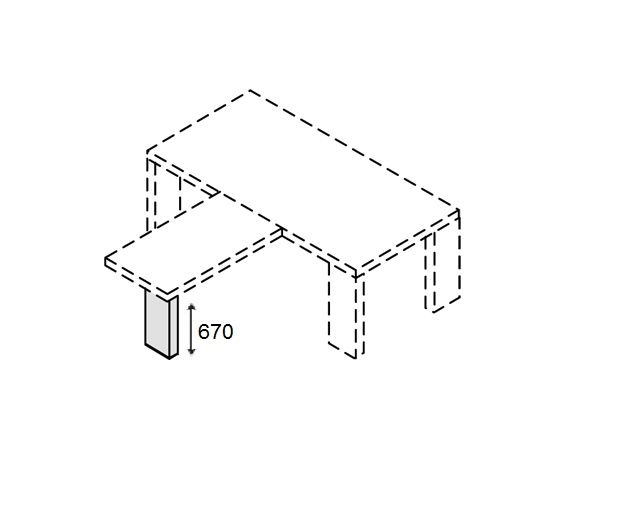 TITANO Приставка к столу TI99GS9232W9J+TITP11006 SL
