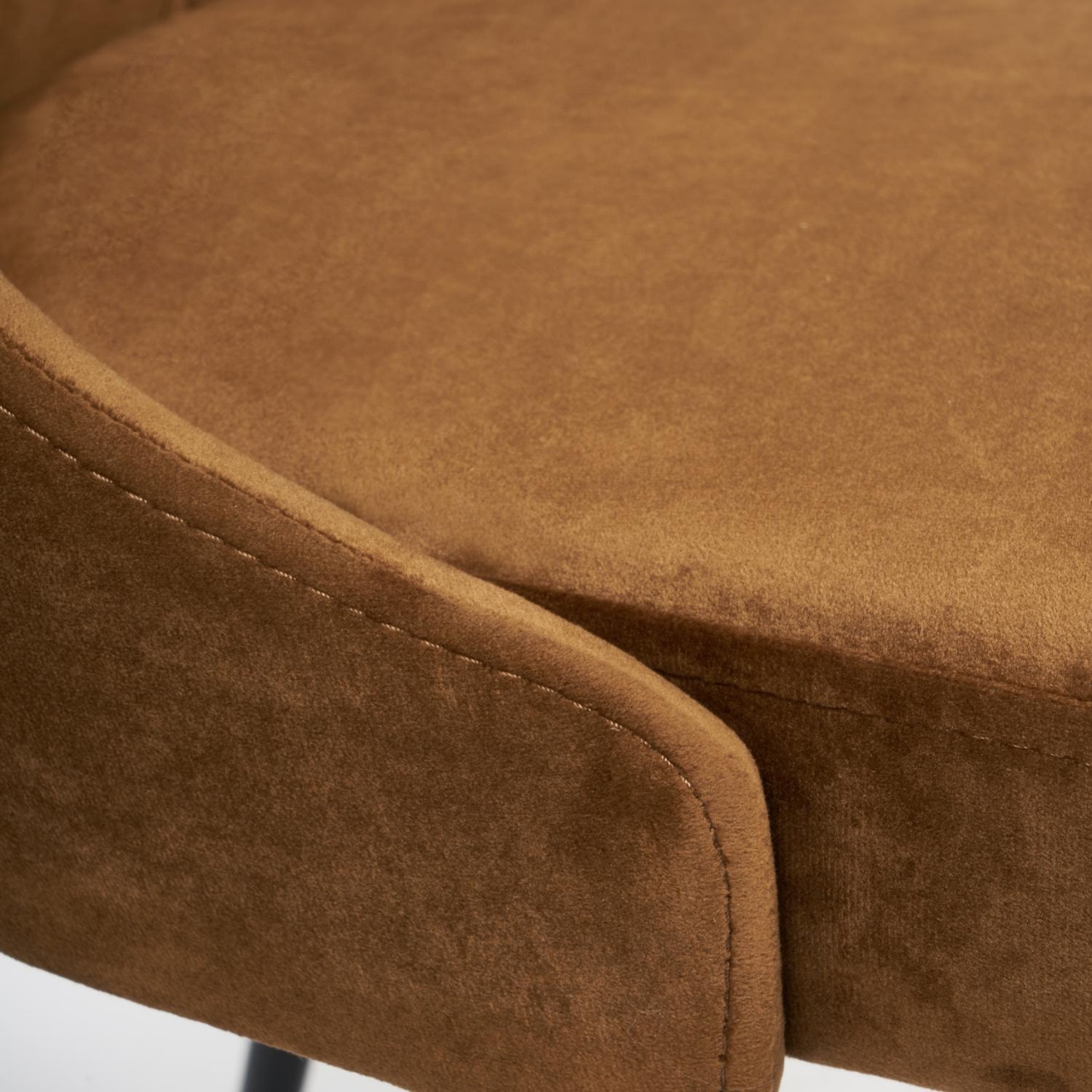 Стул LAVANDA (mod.712) ткань/металл, 55х55х92 см, высота до сиденья 50 см, коричневый barkhat 11/черный