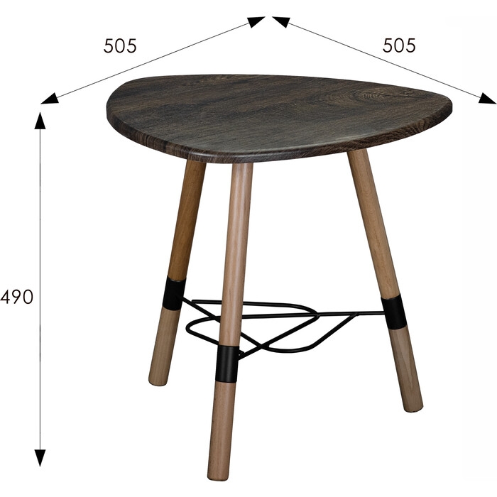 Стол журнальный Лючия 2104 Черный бук-дуб маррон