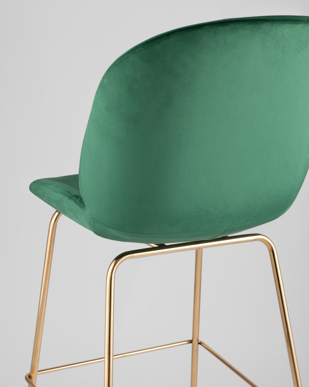 Стул барный Beetle Lite PU со спинкой Изумрудный