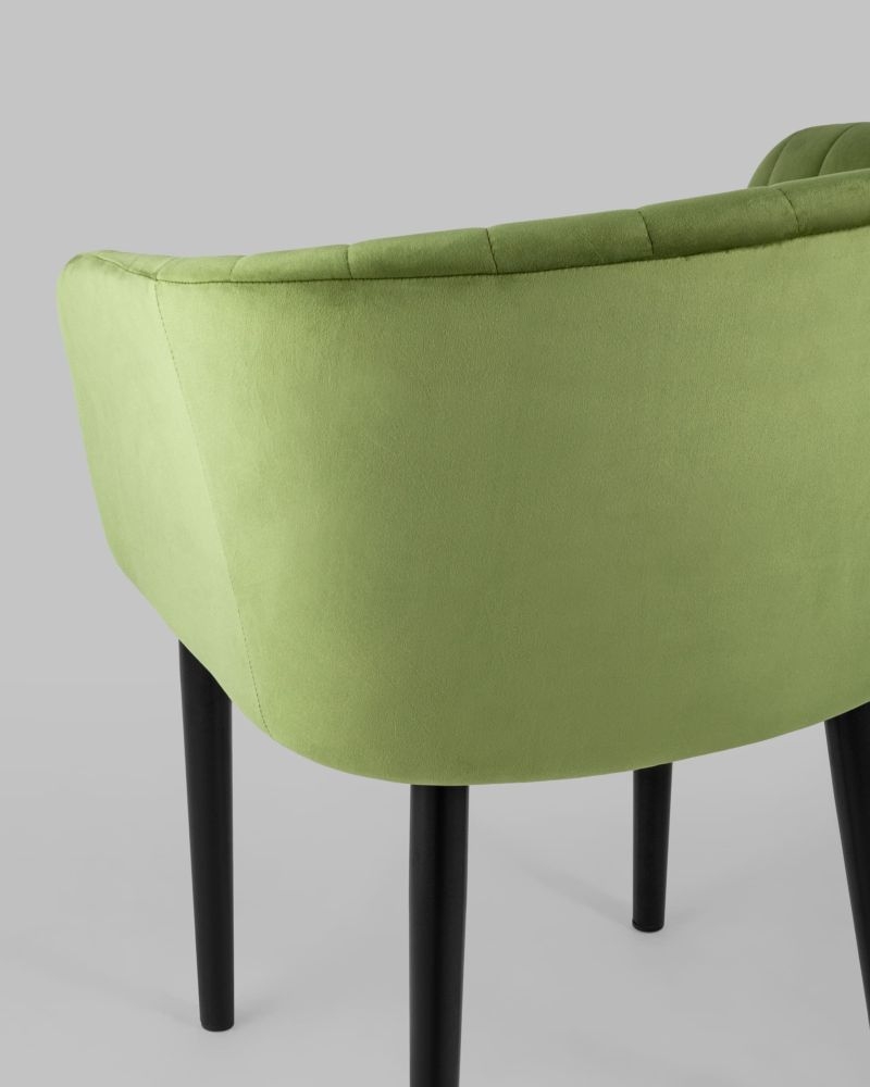 Стул с подлокотниками Нейтон велюр Травяной