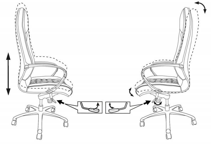 Кресло руководителя Бюрократ _Aura/Black