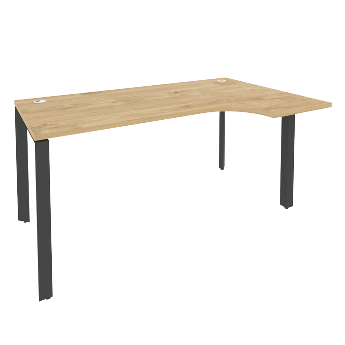 Стол эргономичный правый на П-образном м/к ONIX O.MP-SA-1R Тиквуд Светлый/Антрацит