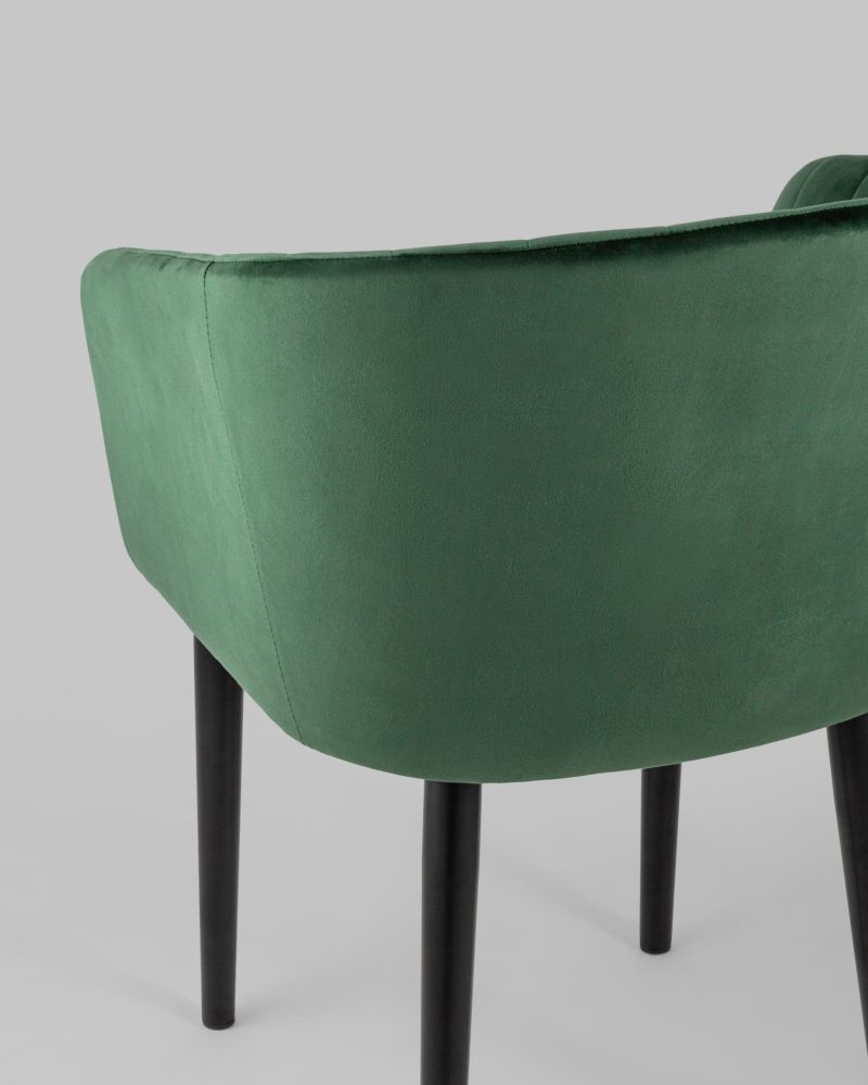Стул с подлокотниками Нейтон велюр Зеленый