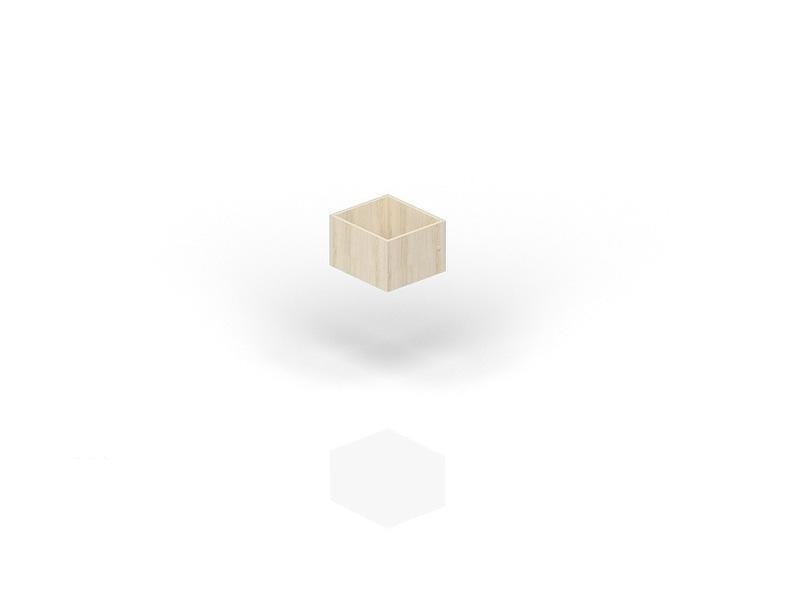 Ящик вкладной (большой) с замком для стеллажа GDB BLISS SPBOX3838 Акация Аури