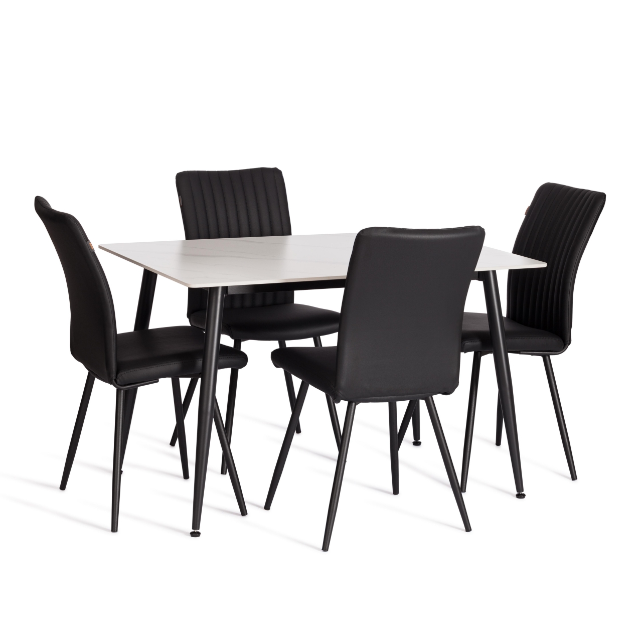 Стул обеденный Monte Carlo TREND, экокожа, черная, 49х51х93 см