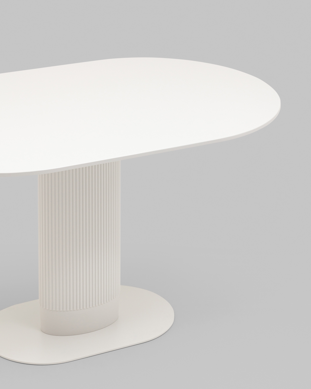 Стол овальный обеденный Mystery 130*80 белый