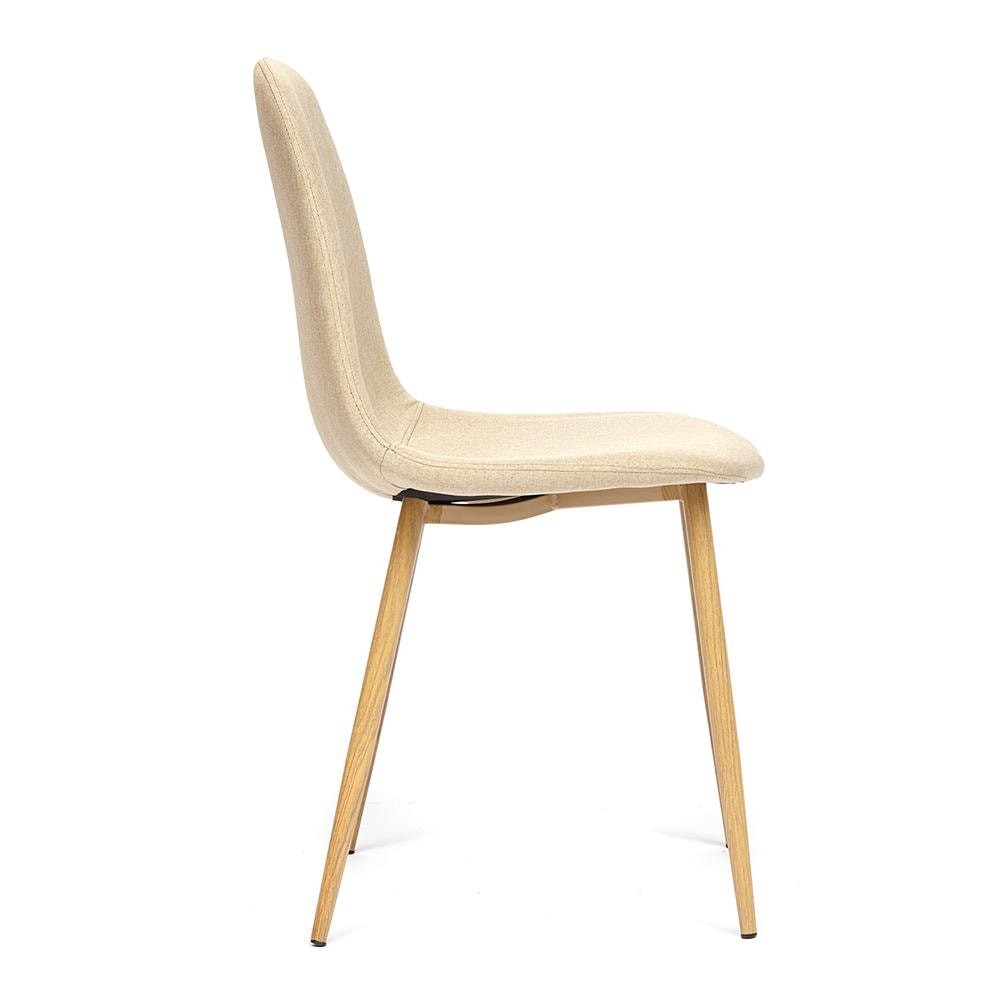 Стул BREEZE (mod. 4724) металл/ткань, 44х48х87см, бежевый/натуральное дерево