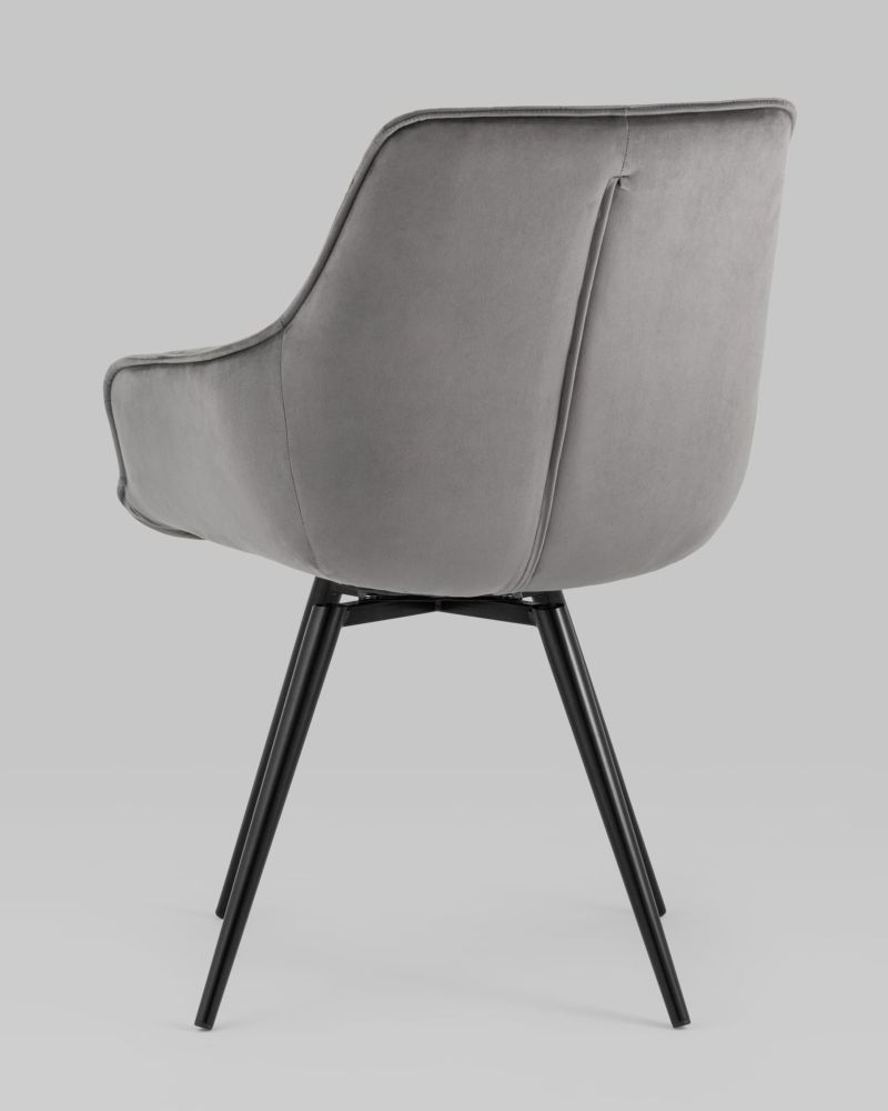 Стул вращающийся Сеул велюр Темно-серый