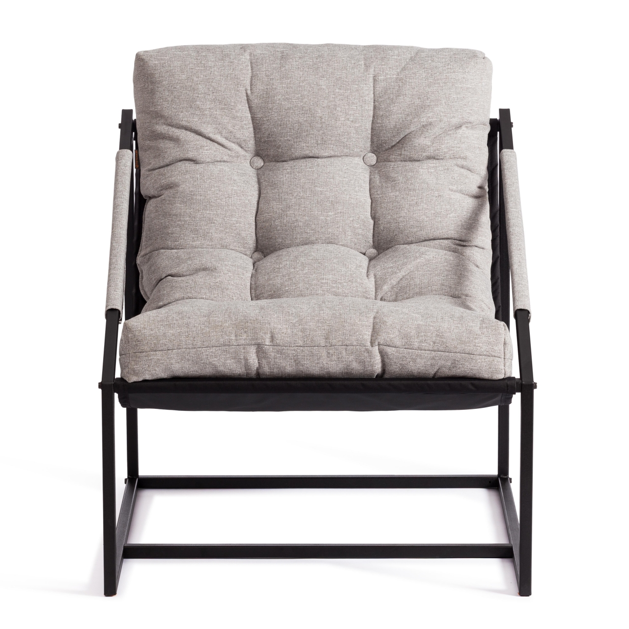Кресло Charli / Чарли без подлокотника рогожка, серо-бежевый, 3M 16/2, 70х70х84 см