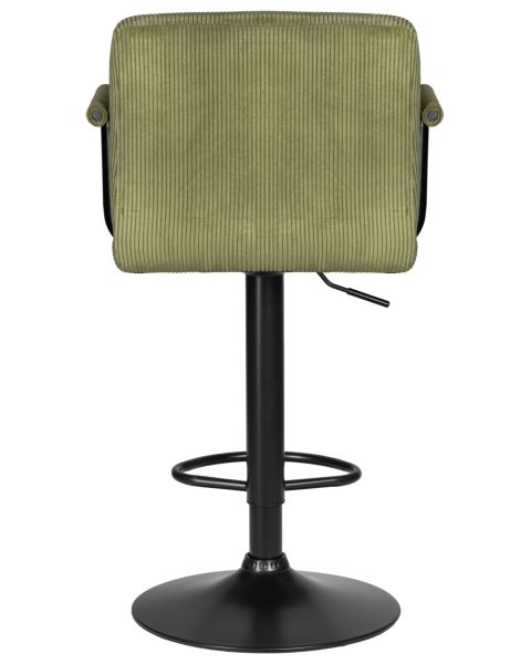 Стул барный DOBRIN KRUGER ARM BLACK (зеленый вельвет (LAR-E2041-7)) 2 шт