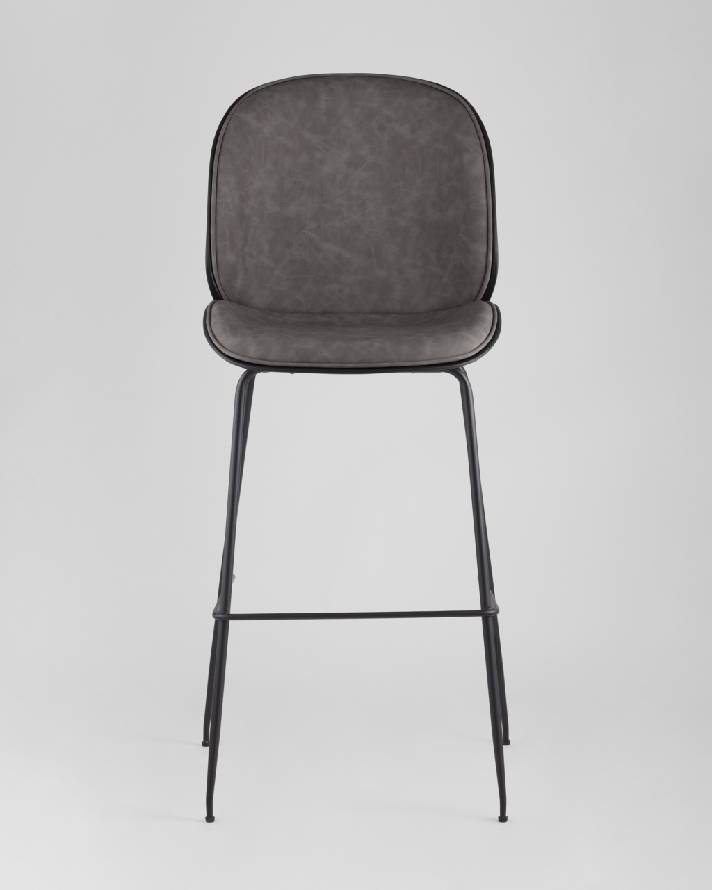 Стул барный Beetle Lite PU со спинкой Серый