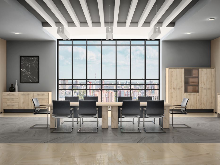 Стеллаж трехсекционный Торстон Т-33-05 Дуб Вотан Антрацит