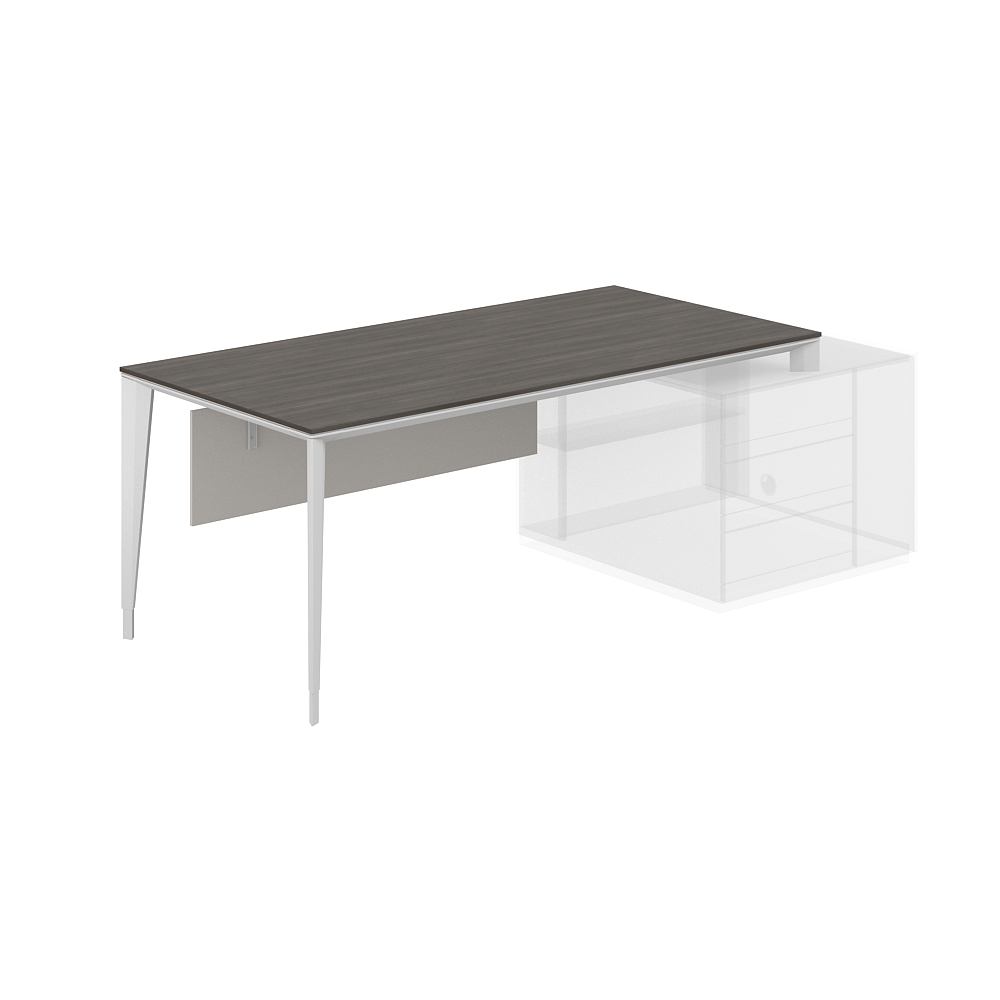 Стол под опорную тумбу 800 Atlas NZ-0110.BT.AL Бренсон Трюфель Алюминий