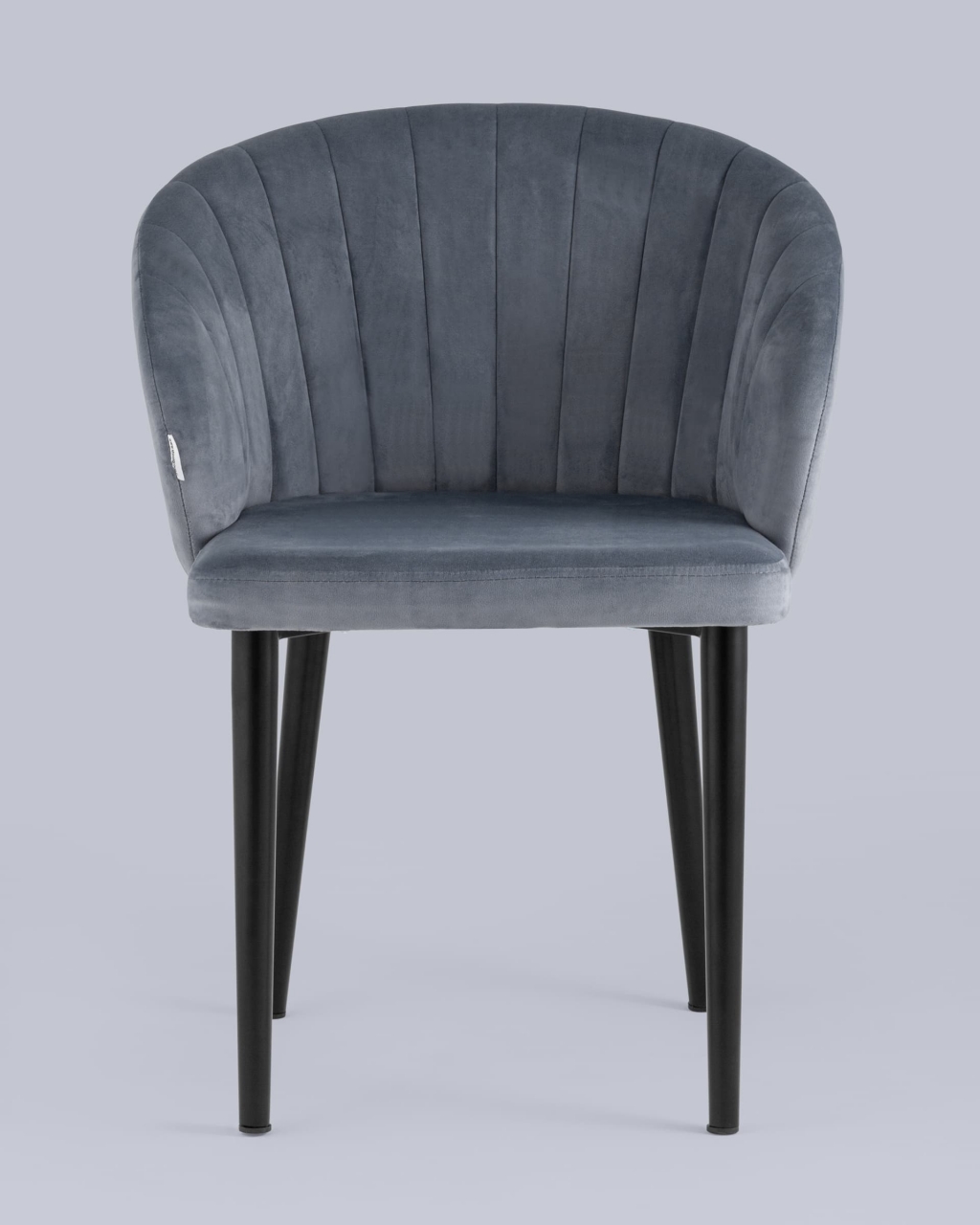 Стул с подлокотниками Шон велюр Серый