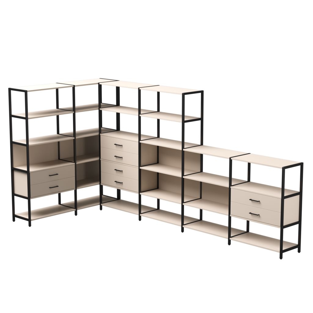 Набор стеллажных систем Everprof EVO №18 Кашемир Черный