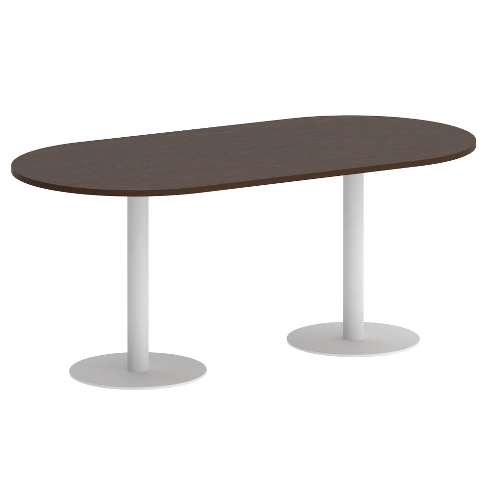 Стол овальный HOME OFFICE VR.SP-5-180.1 Венге Цаво/Белый металл