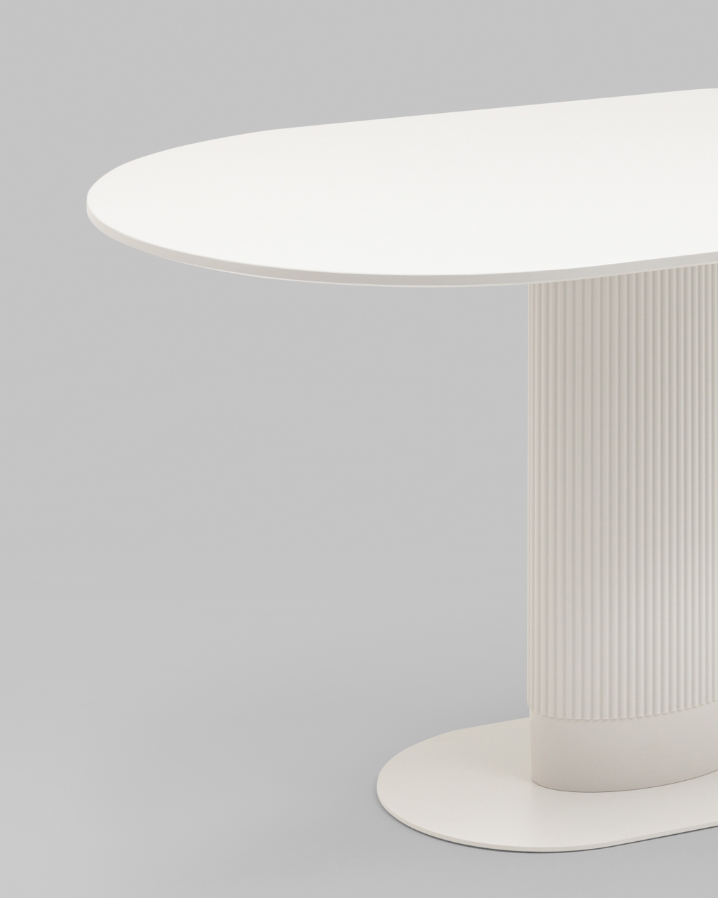 Стол овальный обеденный Mystery 130*80 белый