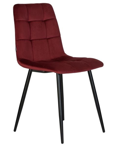 Стул обеденный DOBRIN CHILLY (Бордовый Holland 47, основание черное) 4 шт