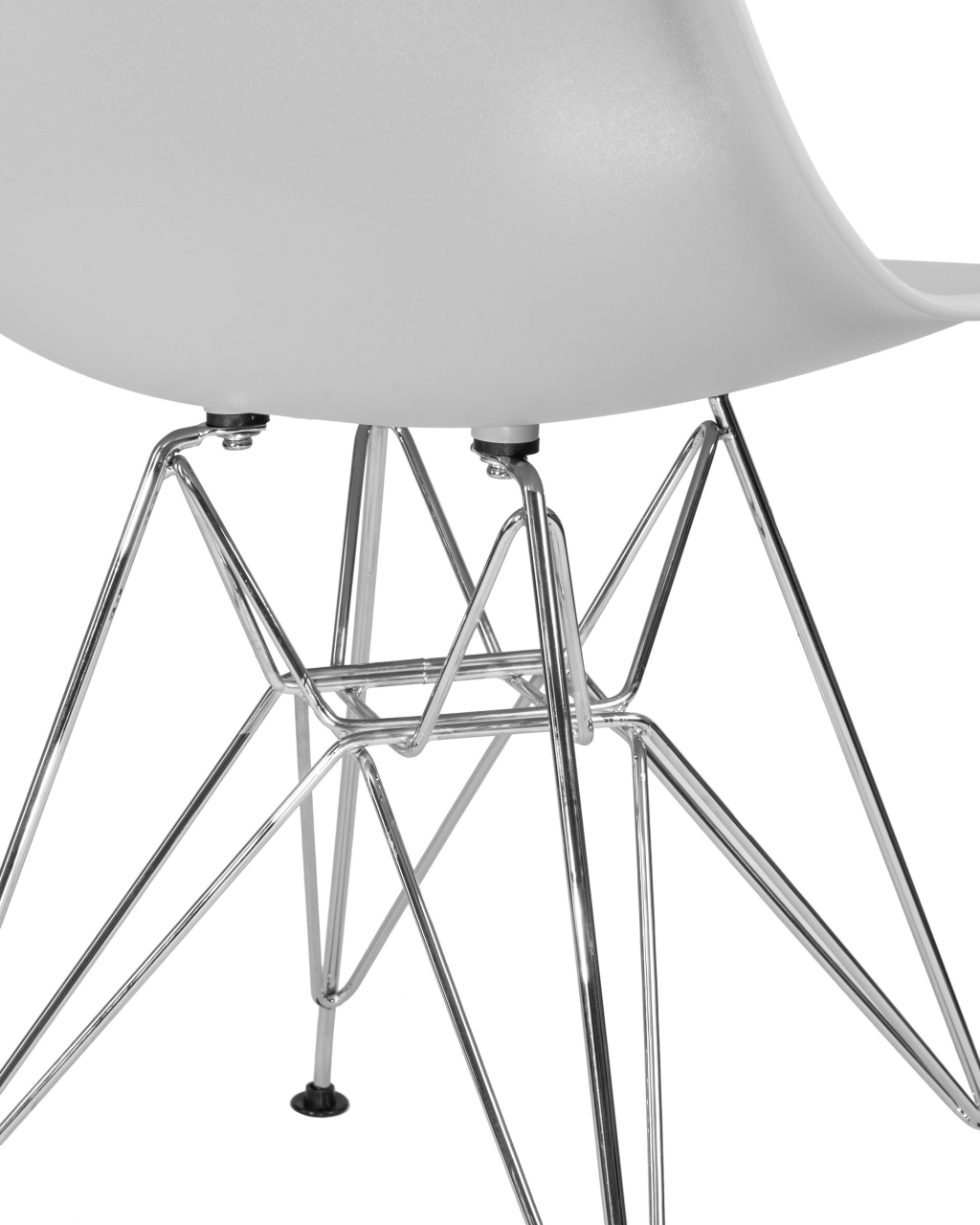 Стул обеденный DOBRIN DSR ножки хром Светло-серый GR-01