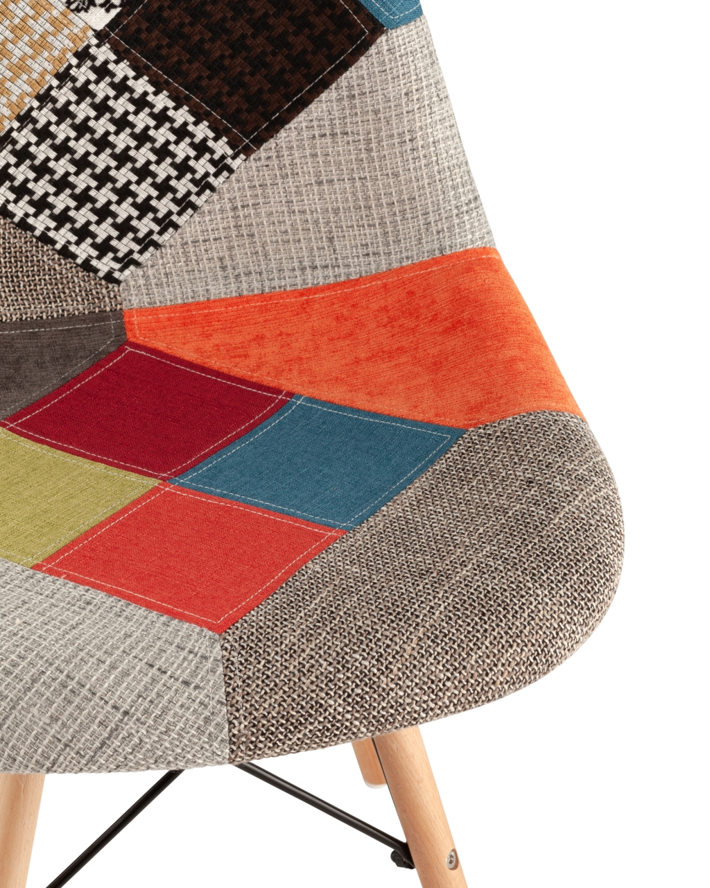 Обеденная группа стол Oslo 120x80, стулья Eames DSW Пэчворк