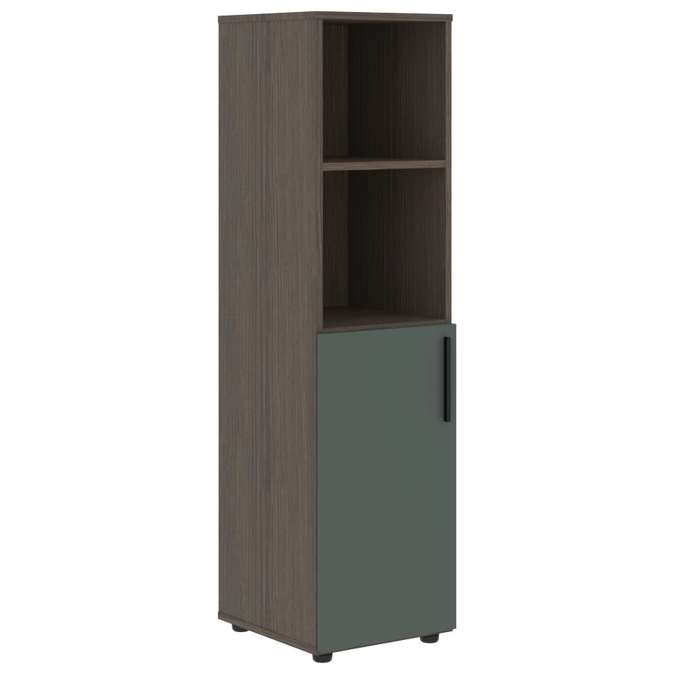 Шкаф-колонка с глухой малой дверью (левый) VELION VMCS 40.5 L Нефрит Дуб Сильвер