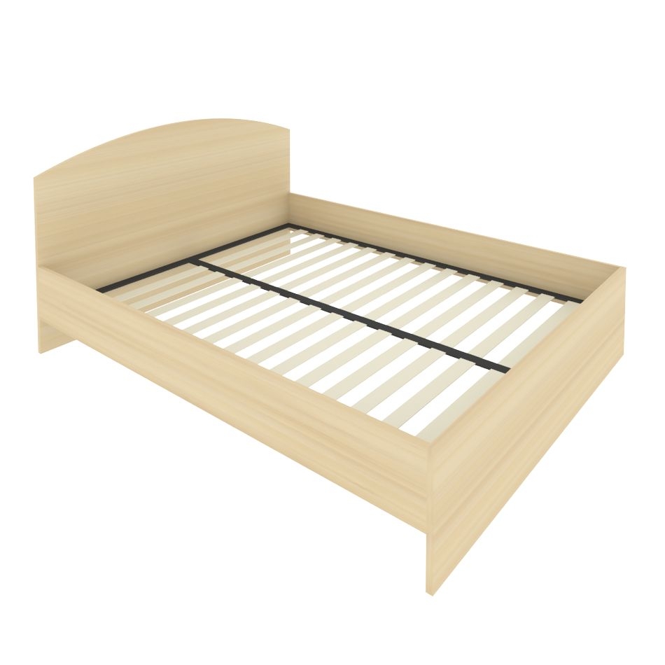 Кровать с ортопедическим основанием и изголовьем LIGHT С-КИ-160 Акация Лорка