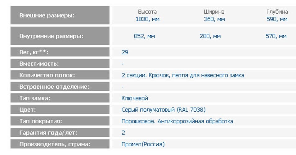 Шкаф металлический AL-02