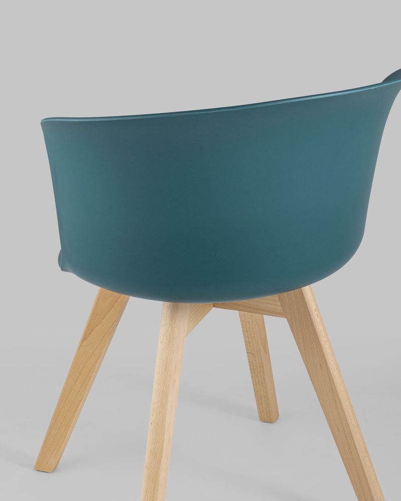 Стул пластиковый Blossom с подушкой Темно-бирюзовый