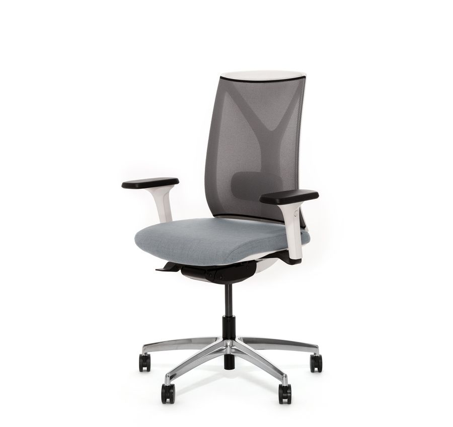 Кресло ДИОН В Меш Гр 870 1ДВ алум ДЖаде9502 Серый Хром / DION W Mesh Gr 1DW alum Jade9502