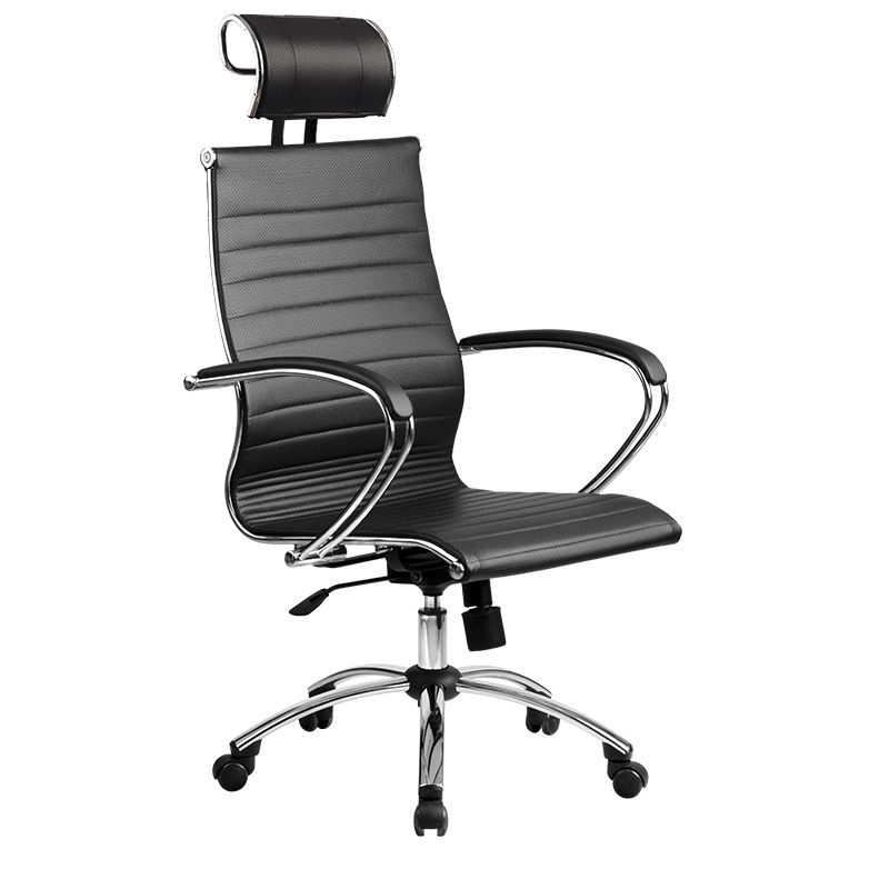 Кресло руководителя SkyLine KN-2 (С,Ch) с подголовником Черный